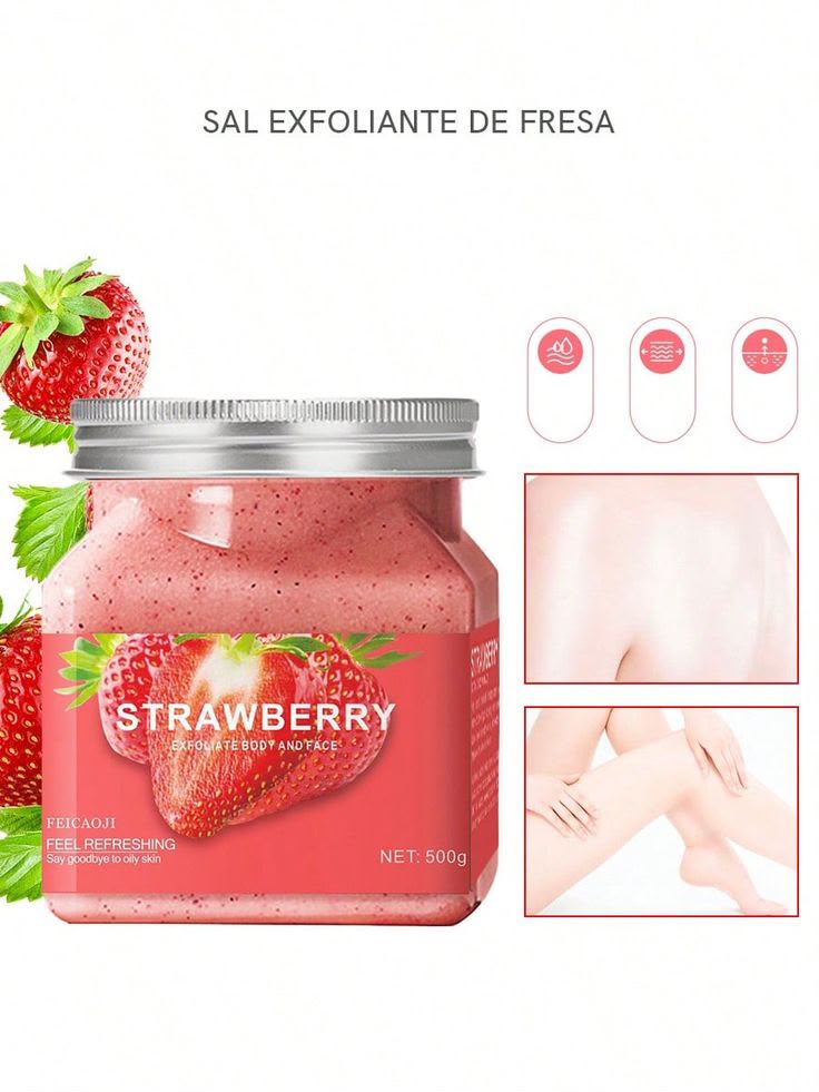 CREMA CORPORAL EXFOLIANTE DE FRUTILLA VIRAL