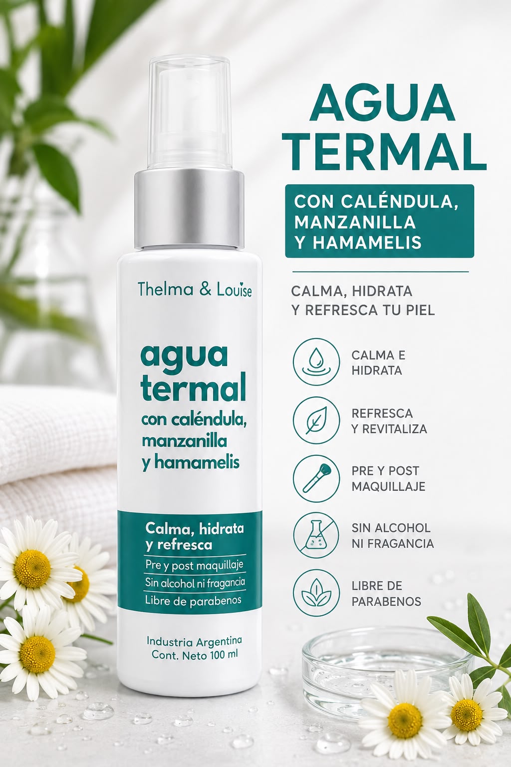 AGUA TERMAL CON MANZANILLA