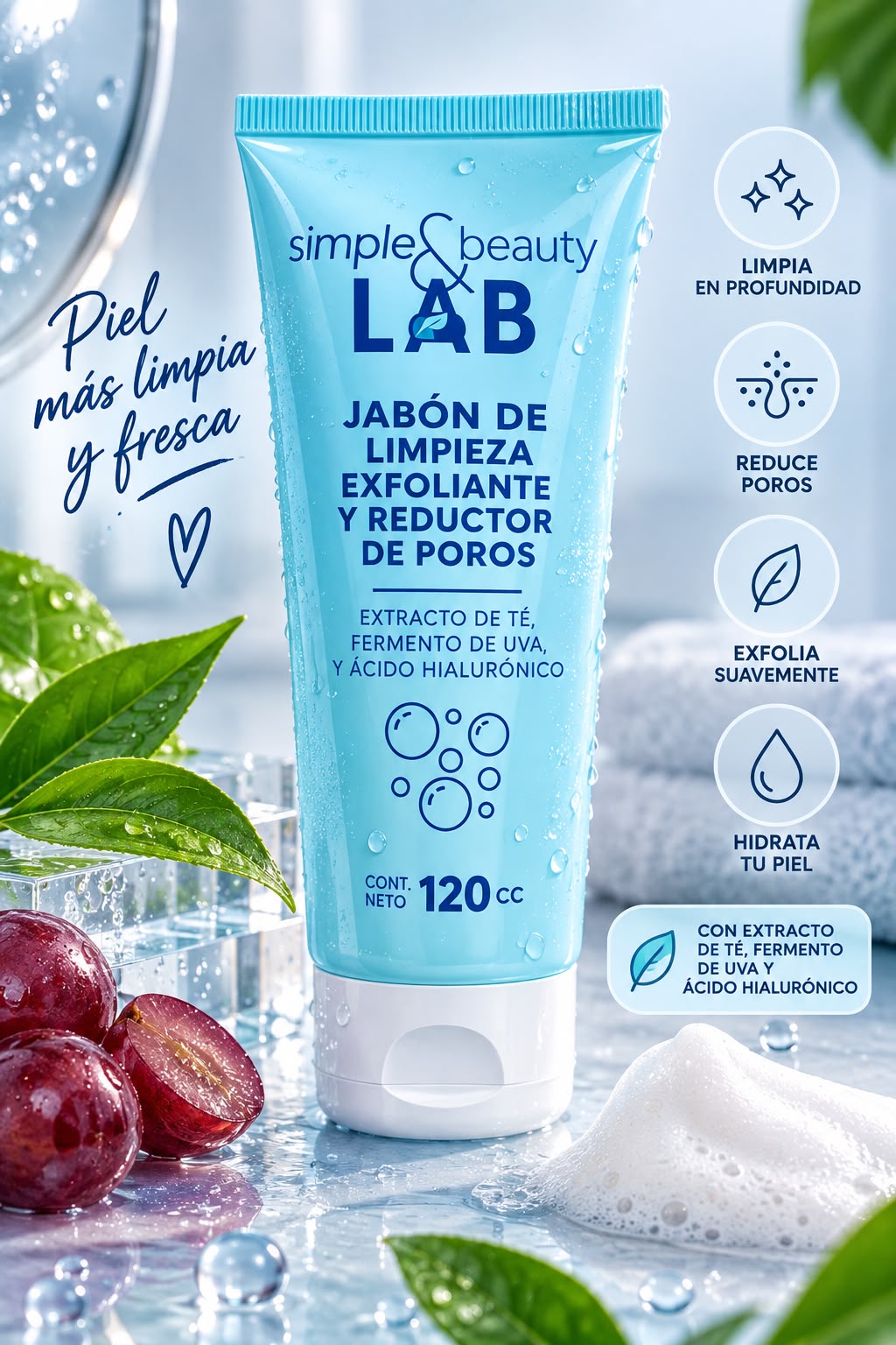 JABON EXFOLIANTE DE LIMPIEZA reductor de poros