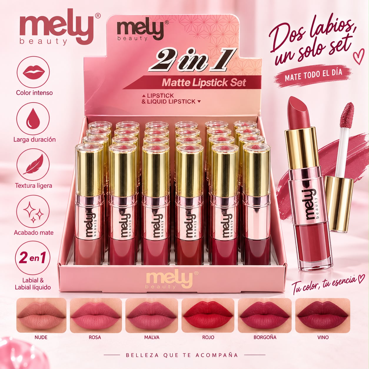 LABIAL 2 en 1 matte Melu👁️